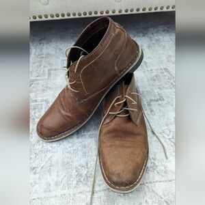 Steve Madden Boots Mens Size 10 Brown Leather Lace Up